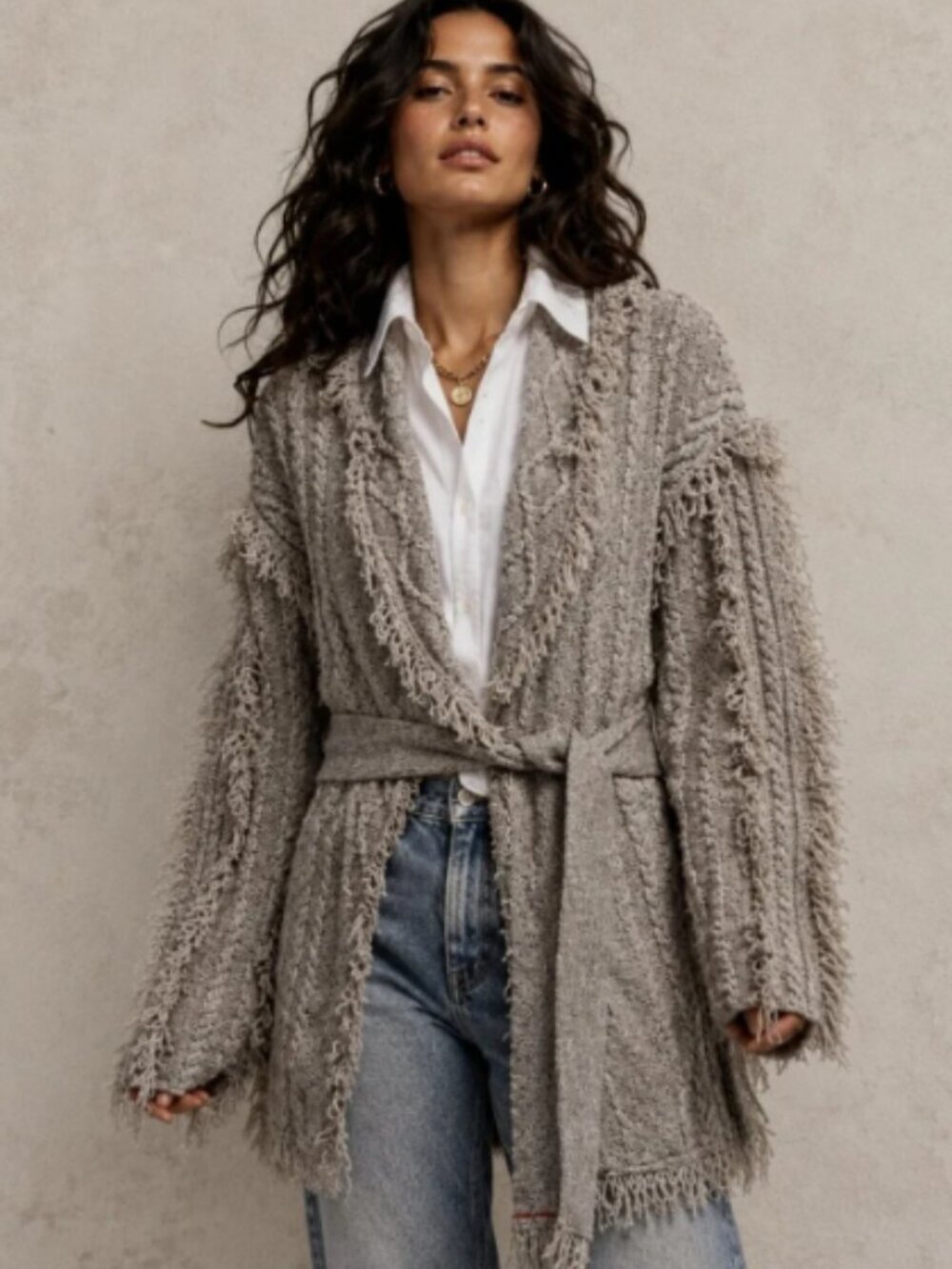 GREYSON Luxe CASHMERE + WOOL Cable Knit Cardigan Sweater $530 RETAIL! NEW